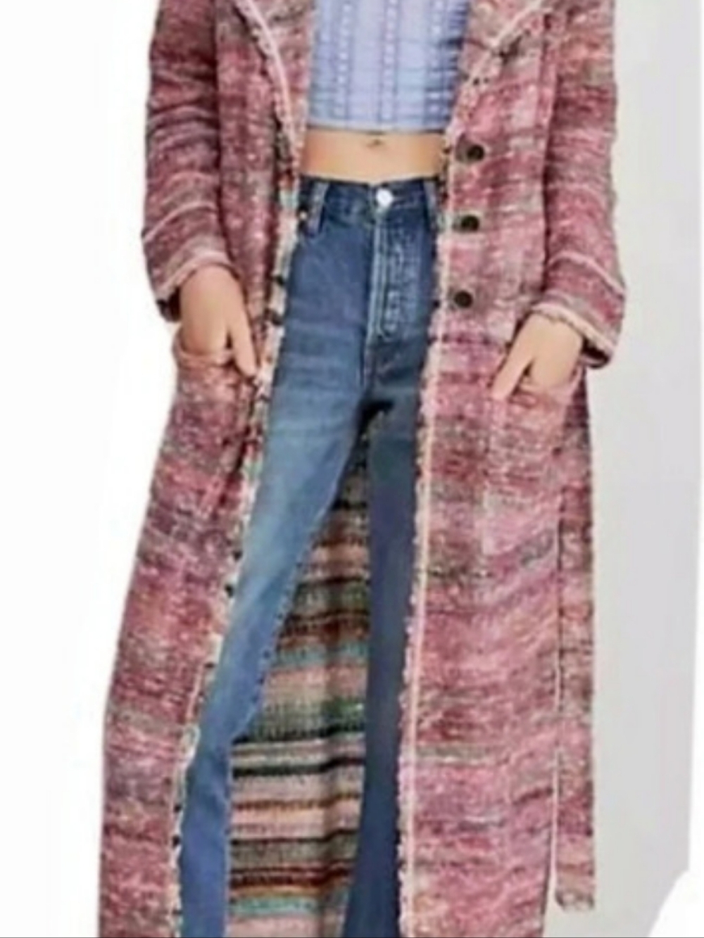 NWOT Free People Desert Sunrise Fringe Duster Cardigan, Medium